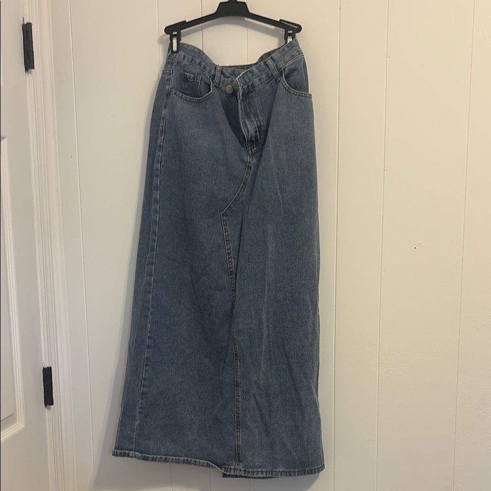 Long Denim Skirt